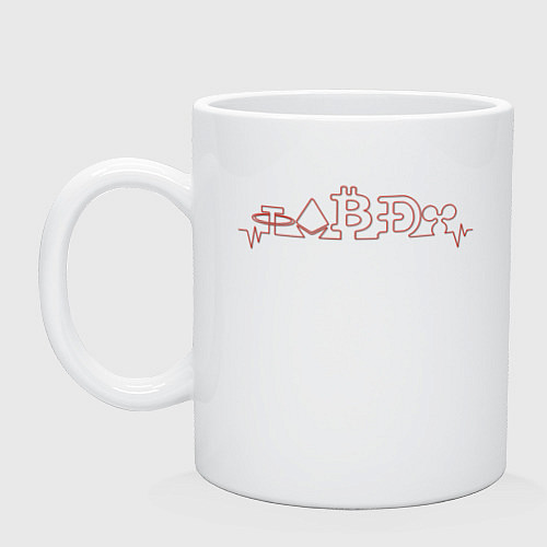 Кружка Пульс криптовалюты / Белый – фото 1