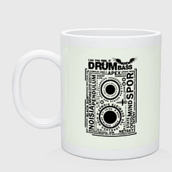 Кружка керамическая DNB Cassette, цвет: фосфор