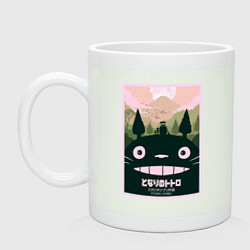 Кружка керамическая Totoro poster, цвет: фосфор
