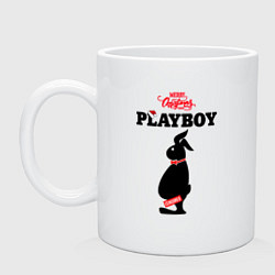 Кружка керамическая Толстяк playboy, цвет: белый