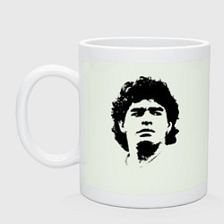 Кружка керамическая Face Maradona, цвет: фосфор