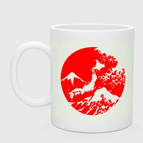 Кружка Флаг Японии - красное солнце / Фосфор – фото 1