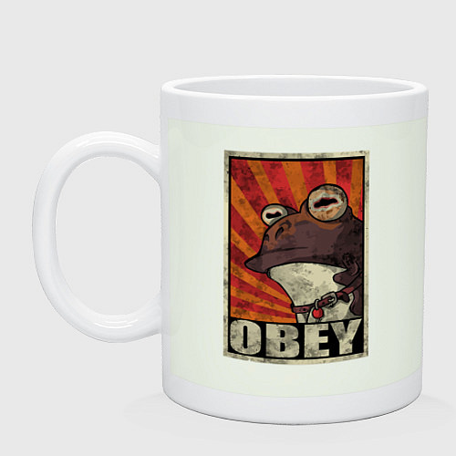 Кружка Obey frog / Фосфор – фото 1