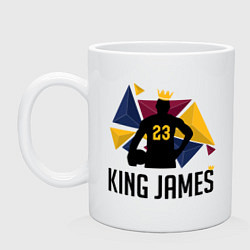 Кружка керамическая King James 23, цвет: белый