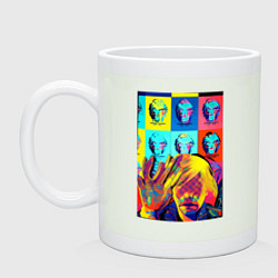 Кружка керамическая Andy Warhol and neural network - collaboration, цвет: фосфор