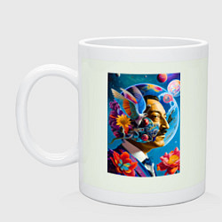 Кружка керамическая Профиль Сальвадор Дали, цвет: фосфор