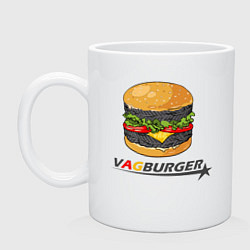 Кружка керамическая VAGburger tyres, цвет: белый