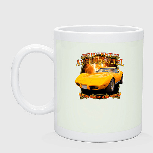 Кружка Американский маслкар Chevrolet Corvette Stingray / Фосфор – фото 1
