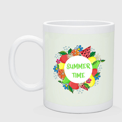 Кружка Летние фрукты и цветы - время лета / Фосфор – фото 1