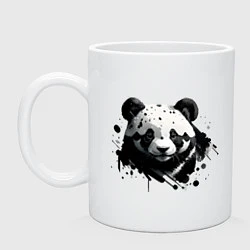 Кружка керамическая Мишка панда, цвет: белый
