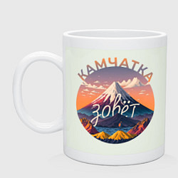 Кружка керамическая Камчатка зовет, цвет: фосфор