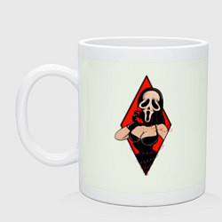 Кружка керамическая Scream girl, цвет: фосфор