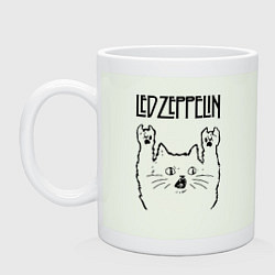 Кружка керамическая Led Zeppelin - rock cat, цвет: фосфор