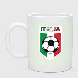 Кружка керамическая Футбол Италии, цвет: фосфор