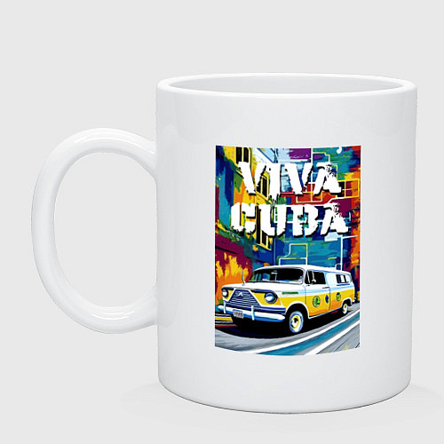Кружка Viva Cuba - car - retro / Белый – фото 1