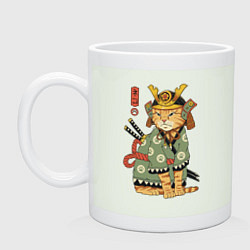 Кружка керамическая Samurai battle cat, цвет: фосфор