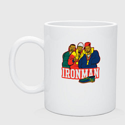 Кружка керамическая Ironman, цвет: белый