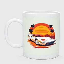 Кружка керамическая Ретро Феррари, цвет: фосфор