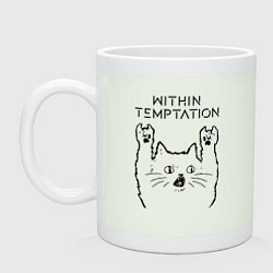 Кружка керамическая Within Temptation - rock cat, цвет: фосфор