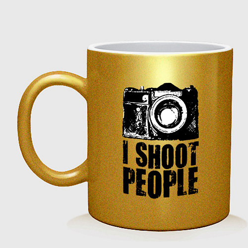 Кружка Shoot photographer / Золотой – фото 1