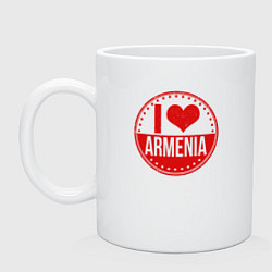 Кружка керамическая Love Armenia, цвет: белый