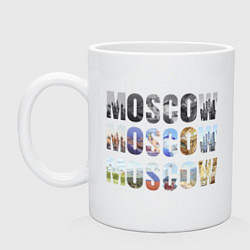 Кружка керамическая Moscow - Москва, цвет: белый
