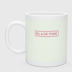 Кружка керамическая Black pink - logotype - South Korea, цвет: фосфор