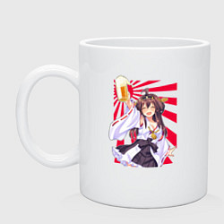 Кружка керамическая Пиво - тян, цвет: белый