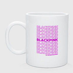 Кружка керамическая Blackpink kpop - музыкальная группа из Кореи, цвет: белый