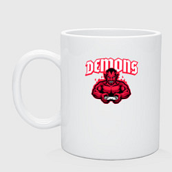 Кружка керамическая Demons gamers, цвет: белый