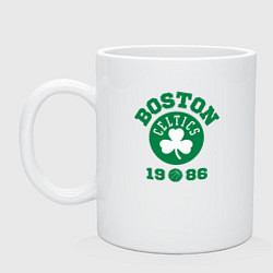 Кружка керамическая Boston Celtics 1986, цвет: белый