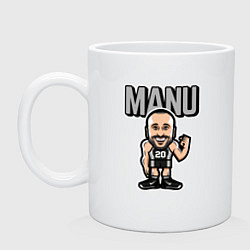 Кружка керамическая Manu, цвет: белый