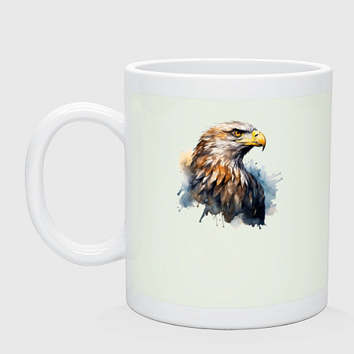 Кружка Акварельный орел в брызгах краски / Фосфор – фото 1