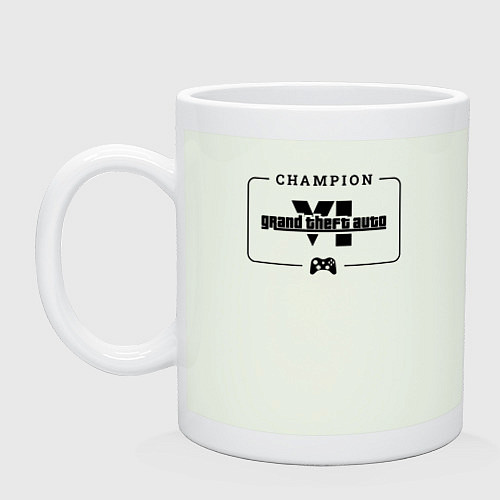 Кружка GTA6 gaming champion: рамка с лого и джойстиком / Фосфор – фото 1