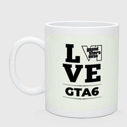 Кружка керамическая GTA6 love classic, цвет: фосфор