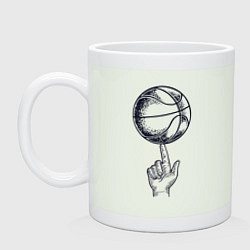Кружка керамическая Finger ball, цвет: фосфор