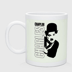 Кружка керамическая Чарльз Чаплин, цвет: фосфор