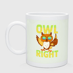 Кружка Owl right - каламбур отлично