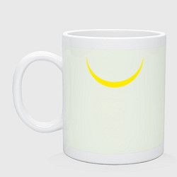 Кружка керамическая Желтый полумесяц улыбкой, цвет: фосфор