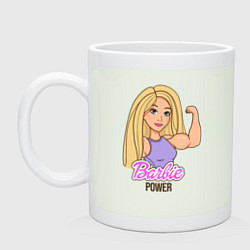 Кружка керамическая Barbie power, цвет: фосфор