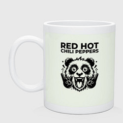 Кружка керамическая Red Hot Chili Peppers - rock panda, цвет: фосфор