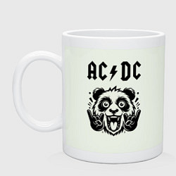 Кружка керамическая AC DC - rock panda, цвет: фосфор