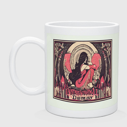 Кружка Индийская девушка - абстракция / Фосфор – фото 1