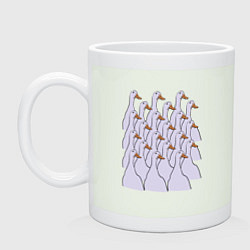 Кружка керамическая Утки в строю, цвет: фосфор