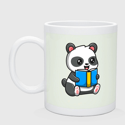 Кружка Панда читает / Фосфор – фото 1