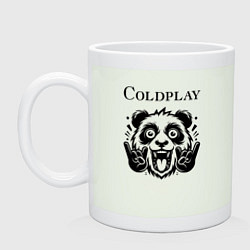 Кружка керамическая Coldplay - rock panda, цвет: фосфор