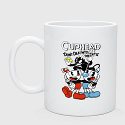 Кружка керамическая Cuphead - devil, цвет: белый