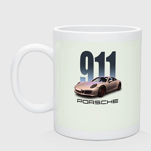 Кружка Порше 911 спортивный автомобиль / Фосфор – фото 1