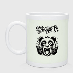 Кружка керамическая Aerosmith - rock panda, цвет: фосфор