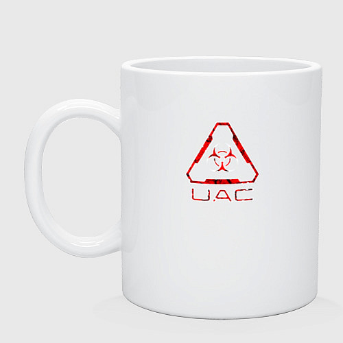 Кружка UAC красный повреждённый / Белый – фото 1